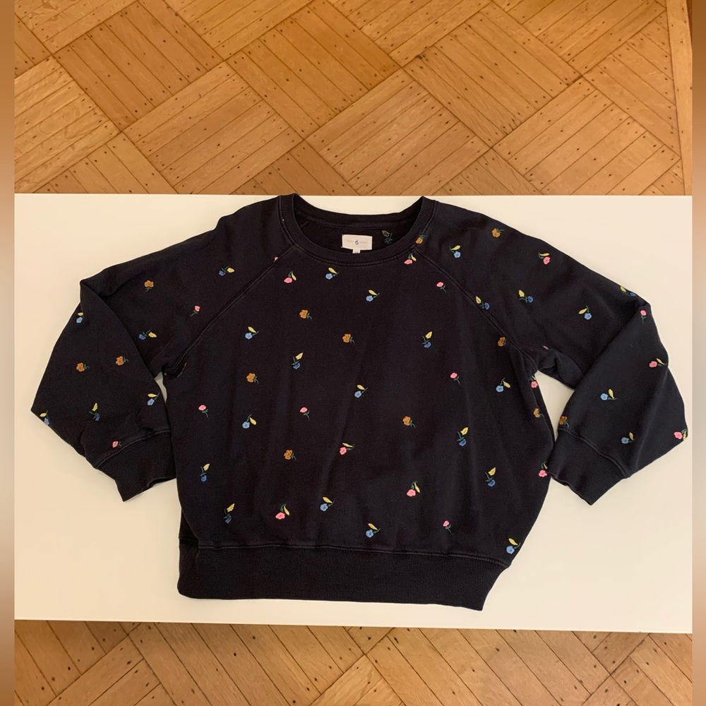 Lou & Grey Flowerstitch Terry Sweatshirt, XS